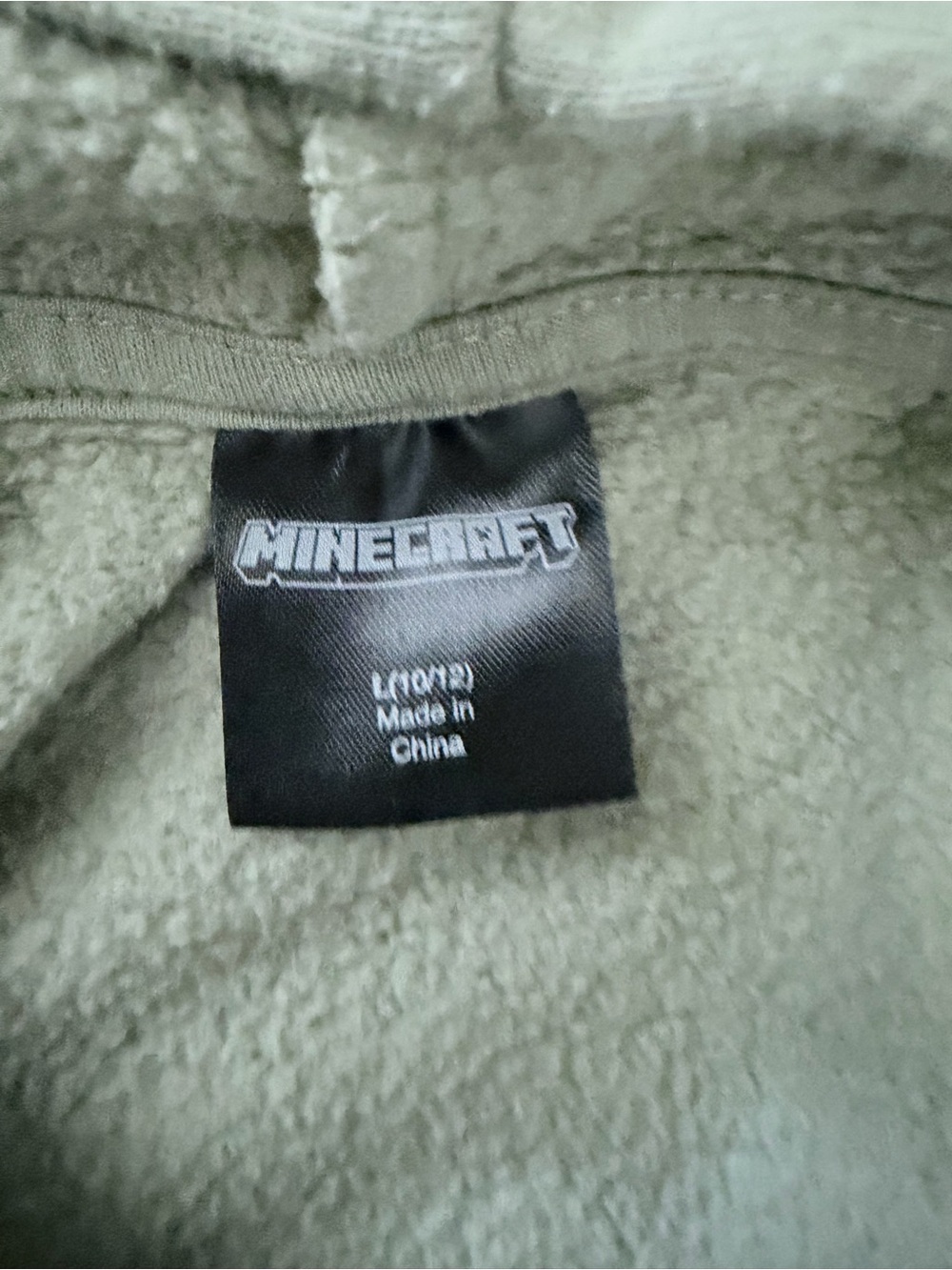 Kids Crewneck Hoodie in Sage Green - Casual Pullover - Picture 3 of 3